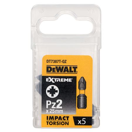 DeWalt DT7387T-QZ Pz2 x 25mm Extreme Impact Torsion Screwdriver Bits Pack of 5