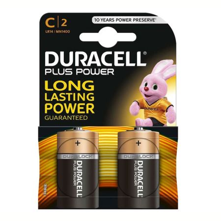 Duracell Plus Power CK2P / C Alkaline Batteries x2
