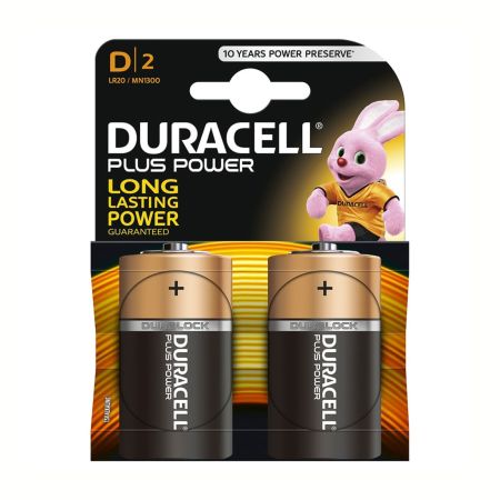 Duracell Plus Power DK2P / D Alkaline Batteries x2