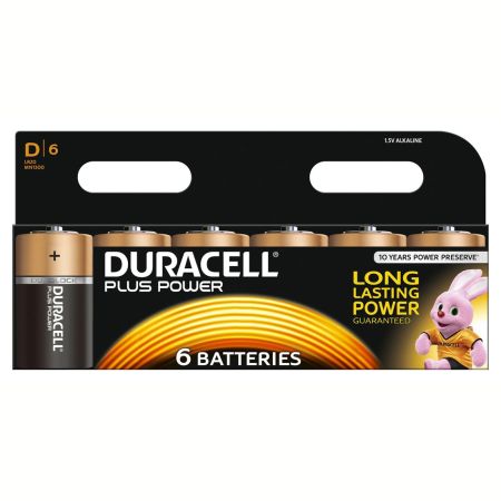 Duracell Plus Power DK6P / D Alkaline Batteries x6
