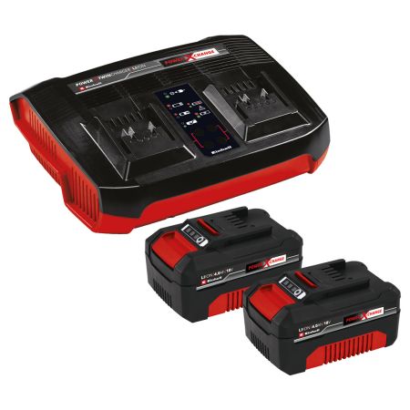 Einhell 4512112 18v Power X-Change Starter Kit Inc 2x 4.0Ah & 1x Twin Charger
