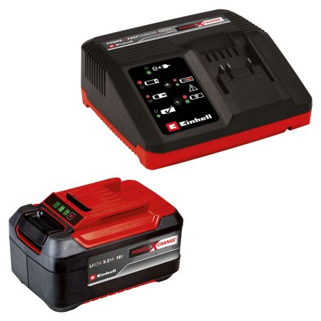 Einhell 4512114 18v Power X-Change Starter Kit Inc 1x 5.2Ah Battery & 1x 4A Fastcharger 