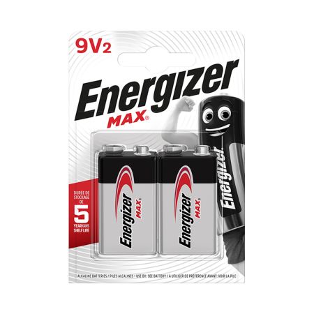 Energizer MAX9V2 / 9v Alkaline Batteries x2 Pcs