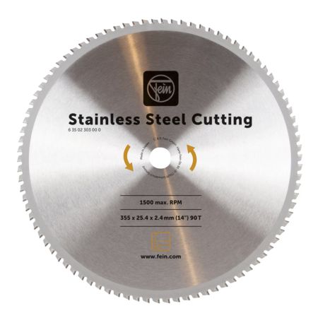 Fein 63502303000 Stainless Steel Cutting Blade 355mm x 25.4mm x 90T