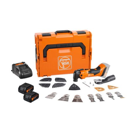 Fein AMM 500 Plus Top AMPShare 18v MultiMaster Kit Inc 31x Accessories & 2x 4.0Ah AMPShare Batts