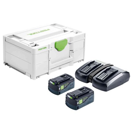 Festool 577076 Energy Set SYS 18v Inc 2x 5.2Ah Batts, 2/TCL 6 DUO In Carry Case