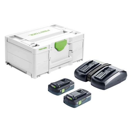 Festool 577256 Energy Set SYS 18v Inc 2x 4.0Ah Batts & TCL 6 DUO Charger In Carry Case