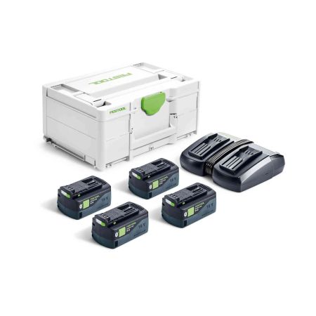 Festool 577710 Energy Set SYS 18v Inc 4x 5.0Ah Batts, TCL 6 DUO In Carry Case