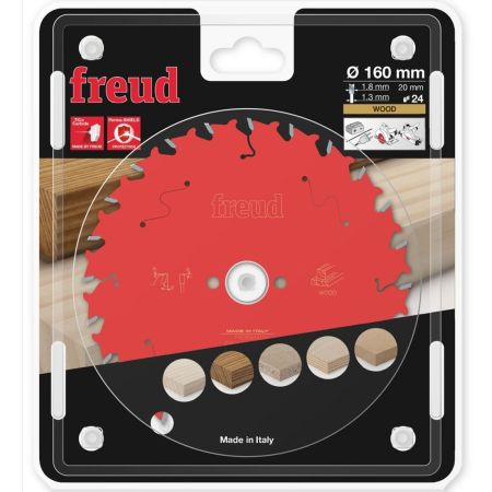 Freud 160mm x 20mm x 24T Wood Circular Saw Blade F03FS09675