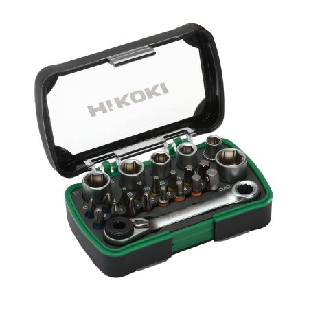 HiKOKI 750362 1/4" Bit & Socket Set Inc Ratchet x24 Pcs