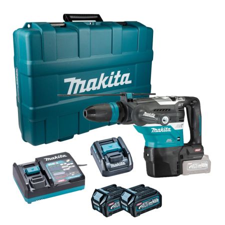 Makita HR005GD201 40v Max XGT SDS Max Rotary Demolition Hammer Inc 2x 2.5Ah Batts