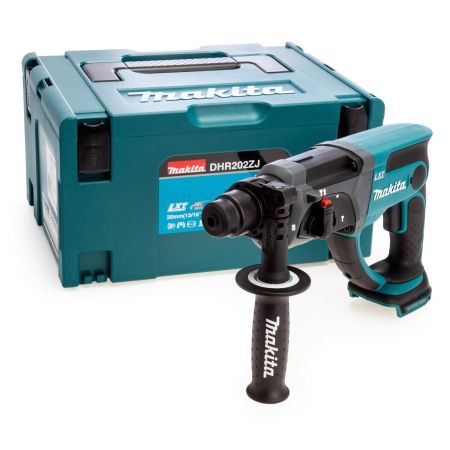 Makita DHR202ZJ 18v LXT SDS+ Plus Rotary Hammer 20mm Body Only In Makpac Carry Case