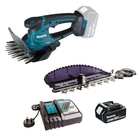 Makita DUM604RTX 18v LXT Cordless Grass Shears Inc 1x 5.0Ah Battery with Hedge Trimmer Blade