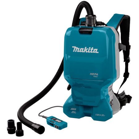 Makita DVC665ZU Twin 18v LXT AWS Brushless Backpack Vacuum Cleaner Body Only