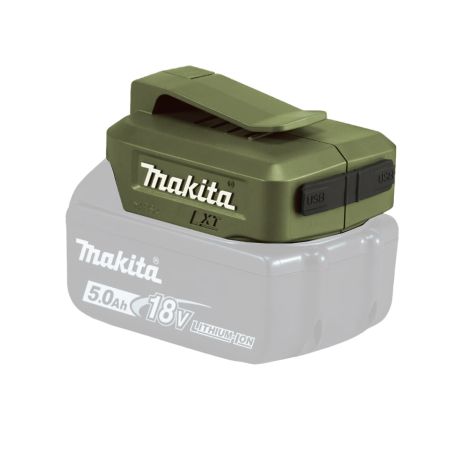 Makita GBAADP05O USB Charging 18v LXT Lithium-Ion Battery Adapter Olive Green
