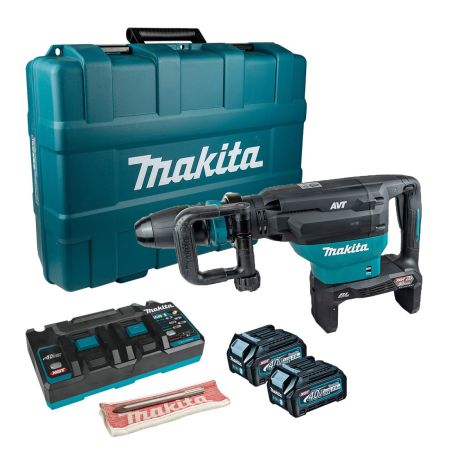 Makita HM002GD203 Twin 40v Max XGT SDS Max Demolition Hammer Inc 2x 2.5Ah Batts