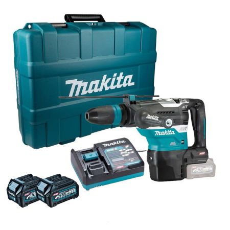 Makita HR005GD202 40v Max XGT SDS Max Rotary Demolition Hammer Inc 2x 2.5Ah Batts