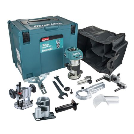 Makita RT001GZ16 40v Max XGT 1/4" & 3/8" Brushless Router Body Only In Makpac Carry Case