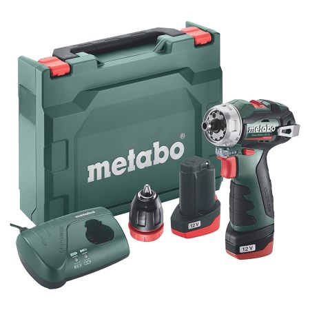 Metabo PowerMaxx BS BL Q 12v Cordless Brushless Drill Driver Inc 2x 2.0Ah Batts