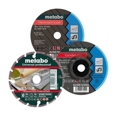 Metabo 626879000 Cutting Discs 76mm Starter Set x3 Pcs