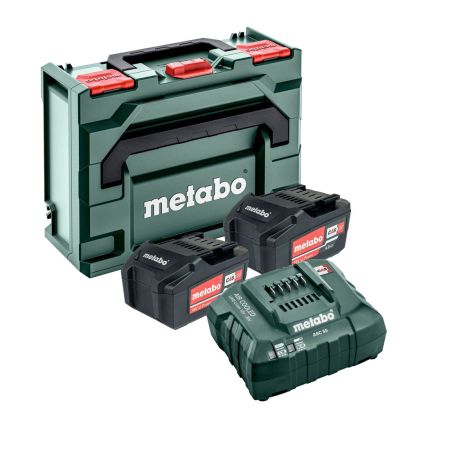 Metabo 685064000 18v Basic Set Inc 2x 4.0Ah Li-Power CAS Batteries & ASC 55 Charger In MetaBOX 145
