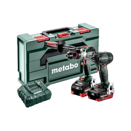 Metabo Combo Set 2.1.15 18v Combi Hammer Drill & Impact Driver Kit Inc 2x 5.5Ah Batts