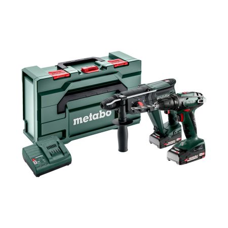 Metabo 2.3.2 18v Drill Driver & SDS+ Hammer Drill Combo Set Inc 2x 2.0Ah Batts 685216590