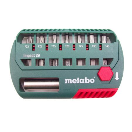 Metabo 628849000 x8 Piece 29mm Pozi & Torx Impact Bit Box Set