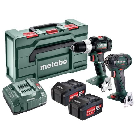 Metabo UK602316895 18v Combi Drill & Impact Driver Brushless Combo Set inc 2x 5.2Ah Batts