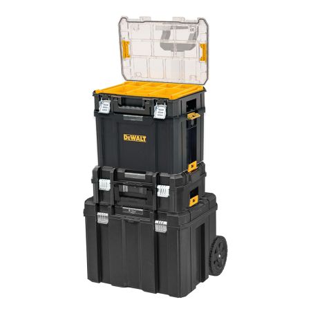 DeWalt DWST1-75799K2 TSTAK Bundle Inc Organiser, Storage Trolley, Flat Top Suitcase & Tote