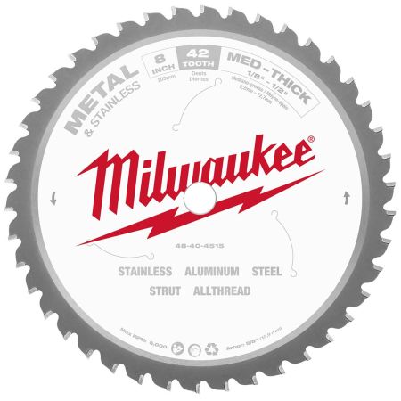 Milwaukee CSB 203mm x 5/8" x 1.8mm x 42T Circular Saw Blade For Metal 48404515