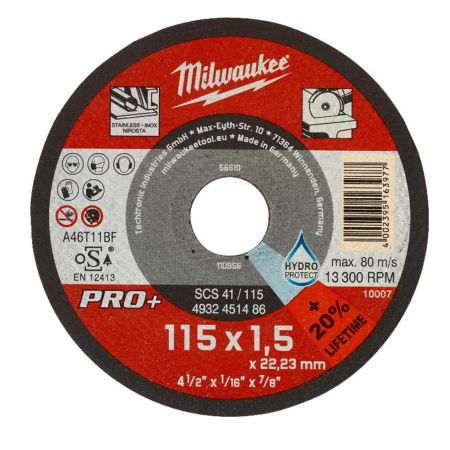 Milwaukee SCS41 115x1.5mm Cutting Disc Pro+ 4932451486