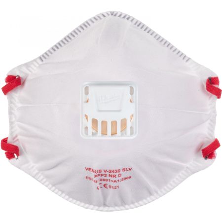 Milwaukee 4932471906 FFP3 Disposable Respirator Mask With Valve x10 Pcs