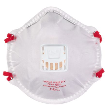 Milwaukee 4932478548 FFP2 Disposable Respirator Mask With Valve x10 Pcs