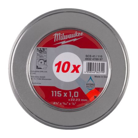 Milwaukee SCS 41 PRO+ 115mm Thin Metal Cutting Discs x10 Pcs