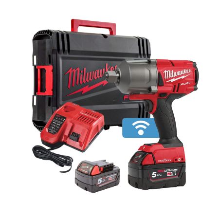 Milwaukee M18 FUEL ONEFHIWF34-502X ONE-KEY 18v 3/4" Impact Wrench With Friction Ring Inc 2x 5.0Ah Batts
