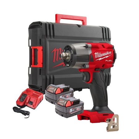 Milwaukee M18 FUEL FMTIW2F38-502X 18v 3/8" Impact Wrench With Friction Ring Inc 2x 5.0Ah Batts