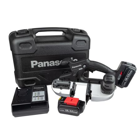 Panasonic EY45A5LJ2G 14.4v/18v Dual Voltage Cordless Band Saw inc 2x 5.0Ah Batts