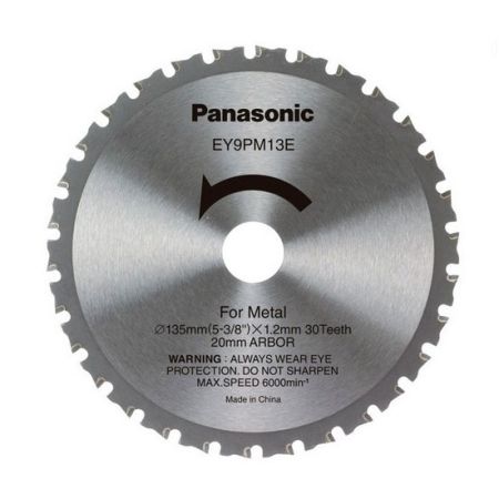 Panasonic EY9PM13E32 Circular Saw Blade for Metal 135mm x 20mm x 30 Teeth