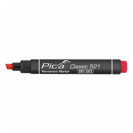 Pica 521/40/SB Classic Permanent Marker With Chisel Tip Red