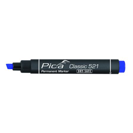 Pica 521/41/SB Classic Permanent Marker With Chisel Tip Blue