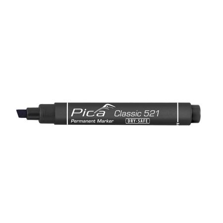 Pica 521/46/SB Classic Permanent Marker With Chisel Tip Black