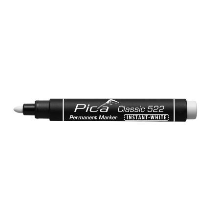 Pica 522/52/SB Instant White Permanent Marker With Round Tip White