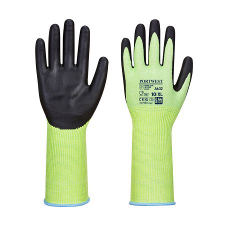 Portwest A632 Green Cut Gloves Long Cuff Green