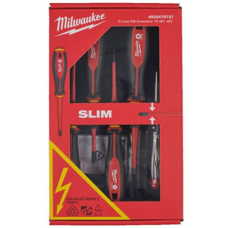 Milwaukee Tri-Lobe Slim Screwdriver Set x5 Pcs 4932478737
