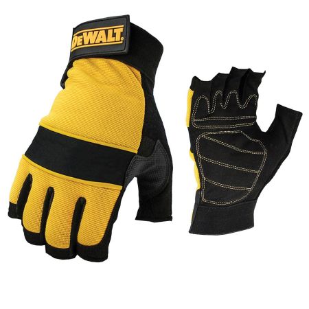 DeWalt DPG23L EU Performance 4 Fingerless Gloves - Black/Yellow Large