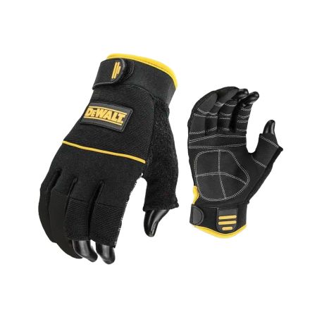 DeWalt DPG24L EU Fingerless Framers Gloves - Black/Yellow Large