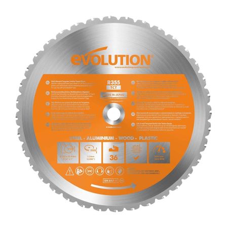 Evolution Cutting Blade for Multi Materials 355mm x 25.4mm x 36T