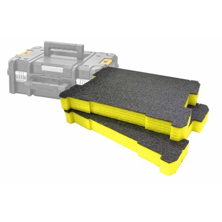 Shadow Foam SFI-DTSB250Y DeWalt TSTAK Box Insert Twin Pack 50mm Yellow