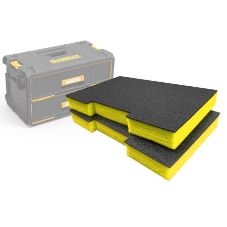 Shadow Foam SFI-DTSYSD250Y DeWalt TOUGHSYSTEM Drawers Insert Twin Pack 50mm Yellow